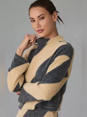 Anthropologie Maeve Mock-Neck Sweater